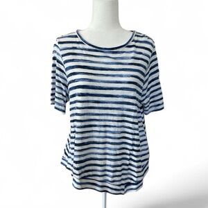 Chico Striped Blue and White T Shirt Top
